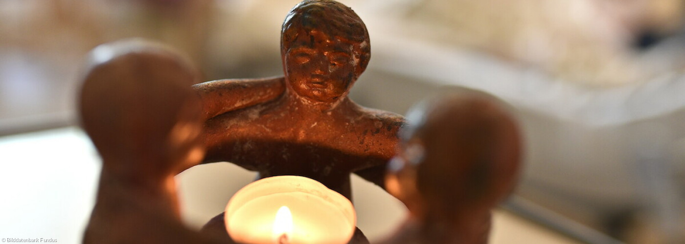 Teelichthalter mit Kindern